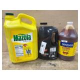 Three Assorted Food Condiments and Oils