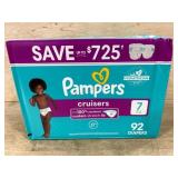 Pampers Cruisers Size 7 Pack of 92 Diapers