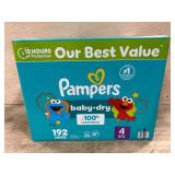 Pampers Baby-Dry Diapers, Size 4, 192 Ct