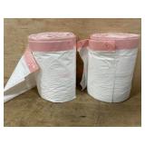 Bulk Roll of Pink-Trim Trash Bags