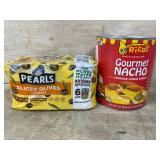 Six-Pack Sliced Olives and Nacho Cheese Set
