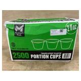 Translucent Plastic Portion Cups, 2500 Ct
