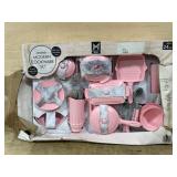 24-Piece Pink Modern Cookware Set