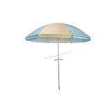 Striped Beach Umbrella with Tilt Mechanism