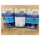 3 Blue Liquid Dish Detergent Bottles