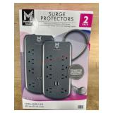 2-Pack Surge Protectors with 8 Outlets