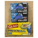 Disposable Gloves and Glad Pressï¿½n Seal Lot