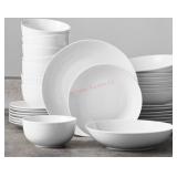32-Piece White Porcelain Dinnerware Set