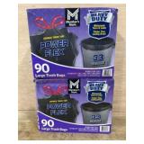 180 33-Gallon Trash Bags With Double Thick Top