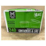 240-Count Translucent Plastic Containers