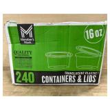 240 Translucent Plastic Containers and Lids