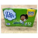 Puffs Plus Lotion Facial Tissues, 12 Boxes