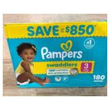 Pampers Swaddlers Diapers Size 3, 180 Count