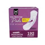 Total Protection Pads for Women, 192 Count