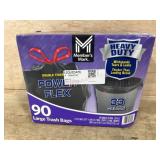 Heavy Duty 33-Gallon Trash Bags, 90 Ct