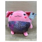 Pink Axolotl Plush with Shimmering Belly