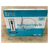 Black Wrapped Cutlery Set, 500 Count