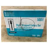 Black Wrapped Cutlery Set, 500 Count