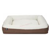 Plush Orthopedic Dog Bed With Bolster