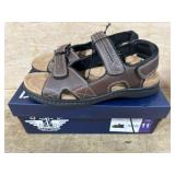 Menï¿½s Adjustable Brown Sandals, Size 11