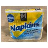 Pack of 1200 Thick White Napkins