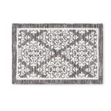 Gray and White Decorative Area Rug