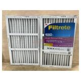 3M Filtrete 1550 16x25x4 Air Filters, 2-Pack