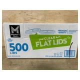 500 Clear Plastic Flat Lids