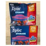 2 Ziploc Storage Quart Bags