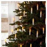 Flickering LED Candlestick Lights, 100 Count