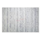 Blue and White Patterned Area Rug