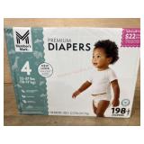 Premium Diapers, Size 4, 198 Count
