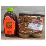 Organic Raw Honey and Creamy Peanut Butter Set