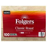 Folgers Classic Roast Coffee K-Cups, 100-Count