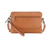 Frye Melissa Tan Leather Wristlet Crossbody Bag