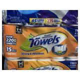 15 rolls mega paper towels orange pack