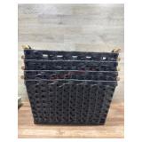 Black Woven Storage Baskets