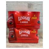 Lindsay Large Black Ripe Pitted Olives, 6 Pack