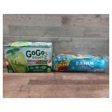 GoGo SqueeZ AppleSauce and Ranch Corn Nuts