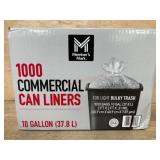 1000 Commercial Can Liners, 10 Gallon