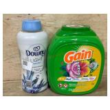Gain Laundry Detergent and Downy Fabric Softener