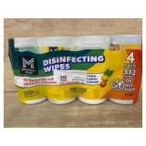 4-Pack Disinfecting Wipes, 312 Total Wipes