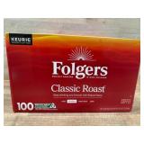 Folgers Classic Roast K-Cup Pods, 100 Count