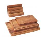 Acacia Wood Cutting Board Set, 4-Piece