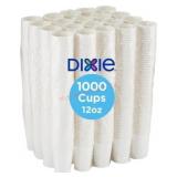 Dixie 12 oz White Paper Cups, 1000 Count