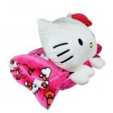 Hello Kitty Plush Pillow With Blanket Set