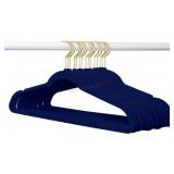 50-Pack Velvet Hangers in Navy