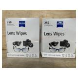 Zeiss Lens Wipes, Pack of 2 (250 Count Each)