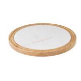 Mango Wood and Marble Lazy Susan