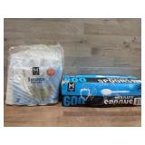 White Plastic Spoons and Bathroom Cups Set